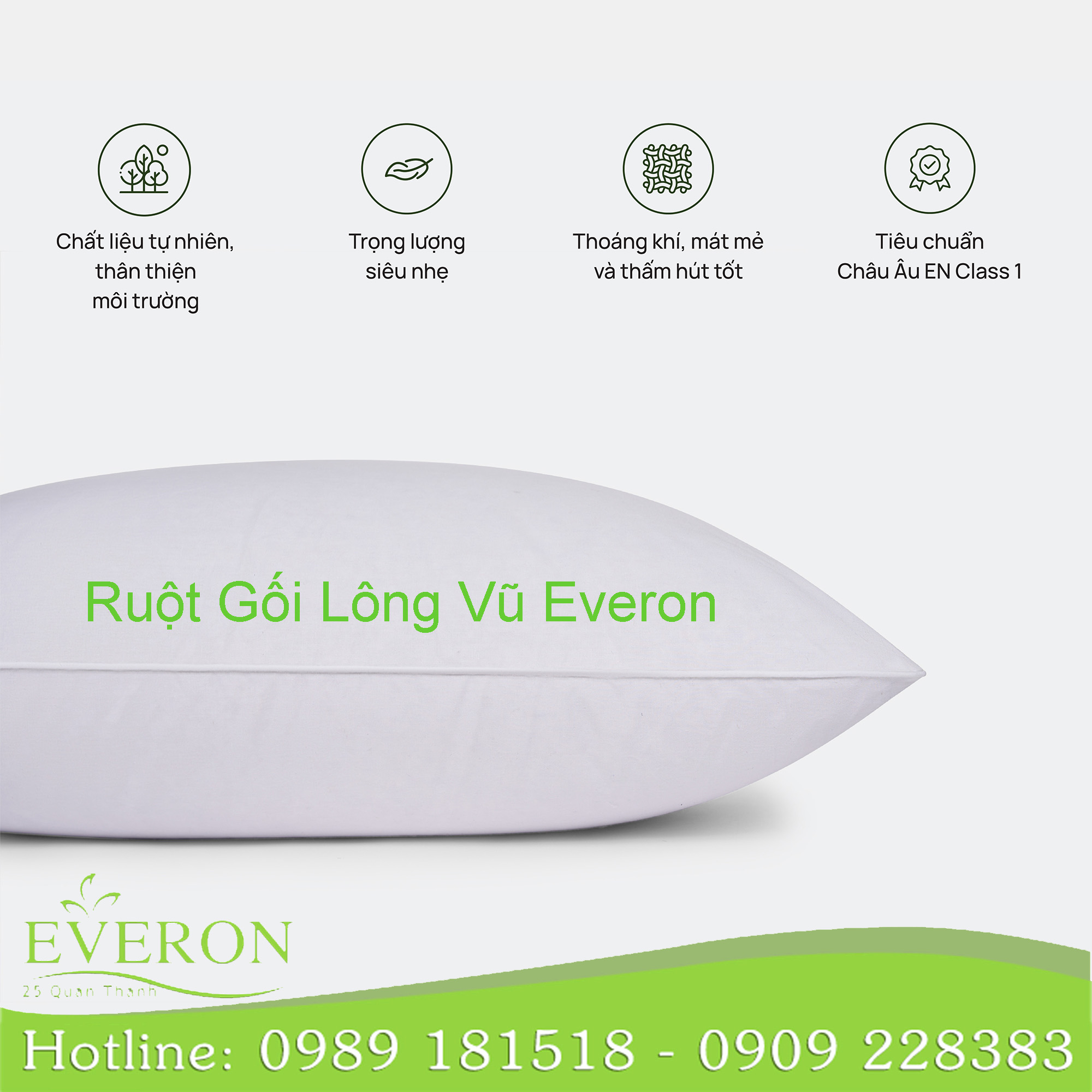 Ruột Gối Everon Lông Vũ