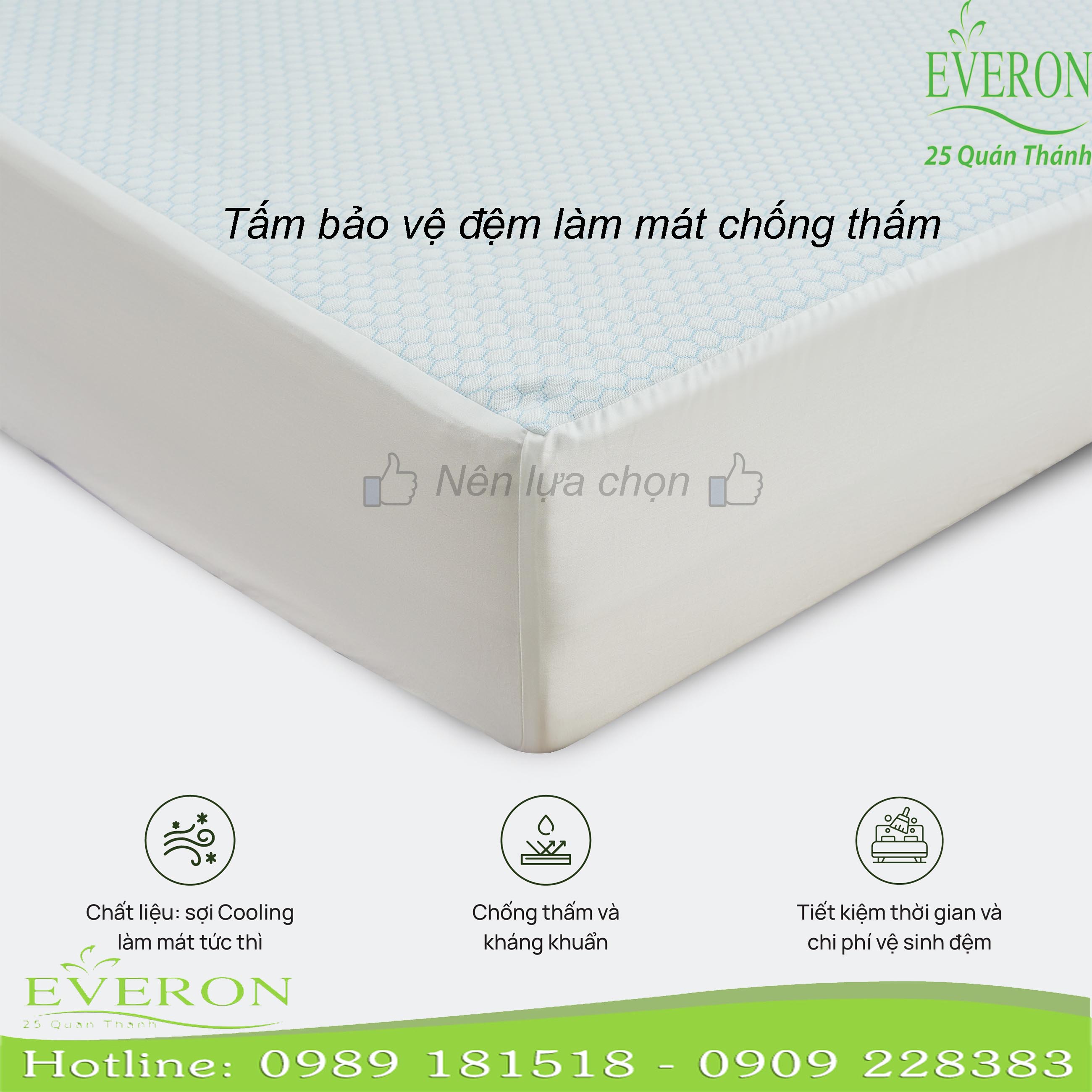 Tấm Bảo Vệ Đệm Làm Mát Chống Thấm Everon