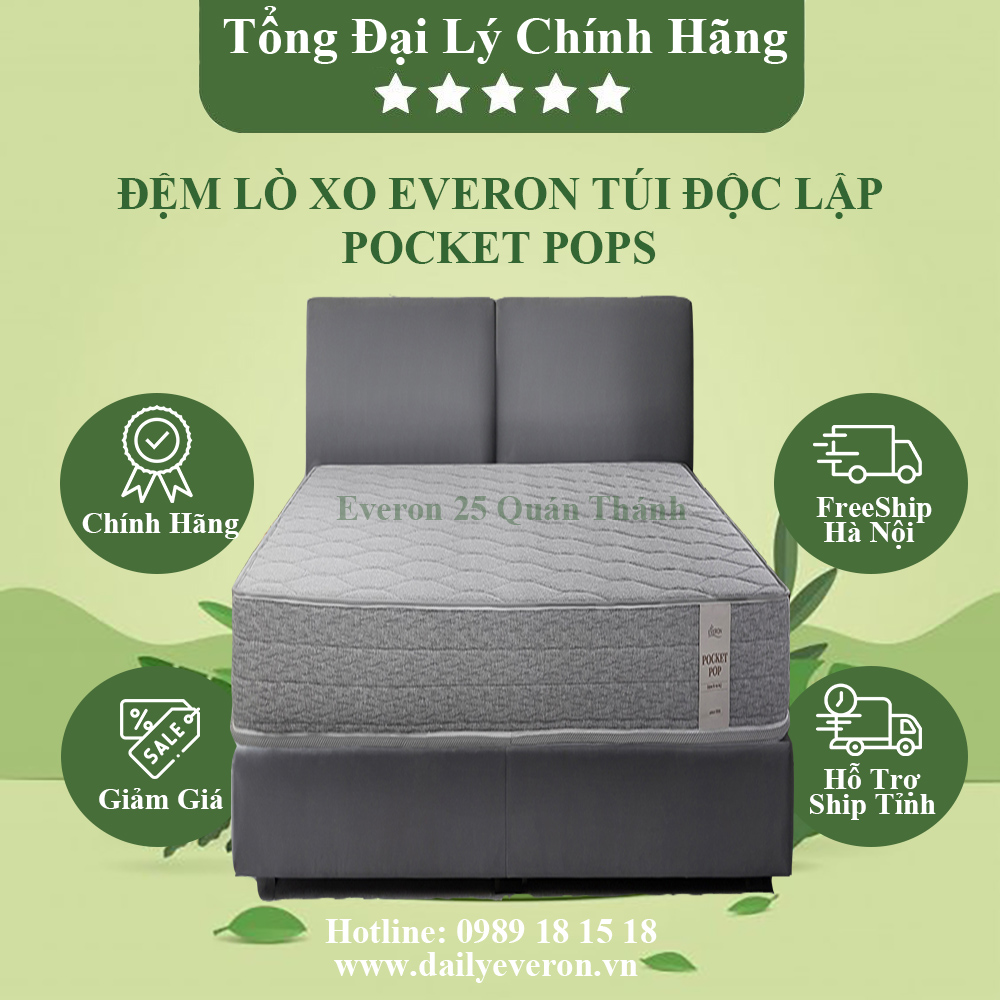 Đệm Lò Xo Everon Pocket Pops Gập